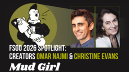 photos of Omar Najmi and Christine Evans, spotlight in the OOO logo with the words FSOO 2026 Spotlight: Mud Girl